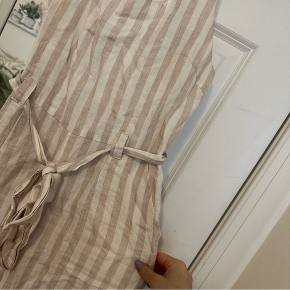 Striped linen jumpsuit​​​ - Picture 3 of 6